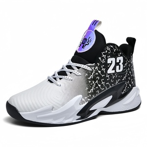 Chaussures de basketball montantes unisexe à lacets en maille respirante, baskets mi-montantes en tissu extensible pour le sport en extérieur printemps-automne - Product Image 1
