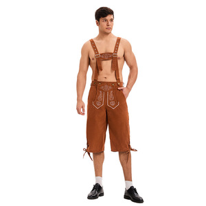 Disfraz de Oktoberfest para Hombre y Mujer, Verano 2021, Tres Colores, Poliéster, Lederhosen, Unisex, Ropa de Actuación - Product Image 3