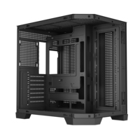 AntarcChill Hot Selling New Model Black Gaming Computer Case Three Sides Tempered Glass Case PC Tower Computer Case