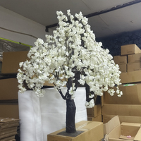 F38 ruang tamu dalam ruang pohon sakura Jepang 12 kaki imitasi gantung pohon bunga tenun pohon sakura untuk pernikahan