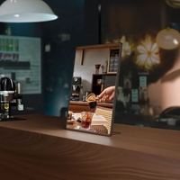 Boîte à lumière LED ultra-mince personnalisée boîte à lumière Menu de restaurant en verre trempé avec cadre en aluminium