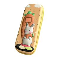 Vente en gros de nouvelle trousse à crayons 3D grande capacité mignon lapin carotte conception EVA coque dure boîte de rangement de papeterie personnalisée pour les étudiants