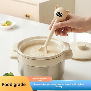 Bol <span class=keywords><strong>de</strong></span> vaisselle pour enfants NYK en silicone, motif ours <span class=keywords><strong>de</strong></span> dessin animé, une pièce, thermosensible, anti-chute, avec cuillère intégrée - Product Image 4