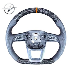 Volante Sportivo di Lusso in Fibra di Carbonio Forgiata con Cuciture in Pelle, 4 Razze, Diametro 35mm, per <span class=keywords><strong>Audi</strong></span> <span class=keywords><strong>TT</strong></span> - Product Image 1