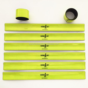 Biểu tượng tùy chỉnh PVC <span class=keywords><strong>Slap</strong></span> ban nhạc kim loại Snap ban nhạc Vòng đeo tay dây đeo cổ tay phản quang armband - Product Image 2
