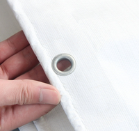 Bâche en polyester PE 100% tricotée, enduite blanche, avec logo personnalisé, imperméable, durable, résistante à l'usure et longue durée de vie