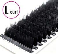 Extensions de cils Double Classics LC Curl Wrapping Lash Manga Russian Wispy Fly Lashes 5D pré-fabriquées