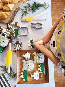 Chefs Cooking Kids Teddy <span class=keywords><strong>Bear</strong></span> Delantal Lindo Colorido Delantal para hornear Tamaño Correas ajustables Delantal de cocina para niñas Niños Niño - Product Image 5