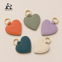 Llavero de Cuero Personalizado con Forma de Corazón, Anillo para Llaves con Logotipo Personalizado, Colgante para Bolso, Regalo Promocional al por Mayor para Mujeres y Niñas