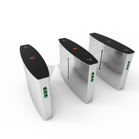 Barrière à battant automatique avec reconnaissance faciale RFID, contrôle d'accès, portillon de sécurité rapide en acier inoxydable, protection IP54 pour bureau