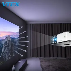 高品质家用墙壁屏幕Wifi LED迷你游戏便携式视频投影仪，带扬声器