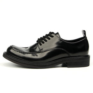 Chaussures décontractées carrées pour hommes, design original, mocassins Oxford à lacets, dessus en cuir, légères, respirantes, antidérapantes, pour l'extérieur - Product Image 2