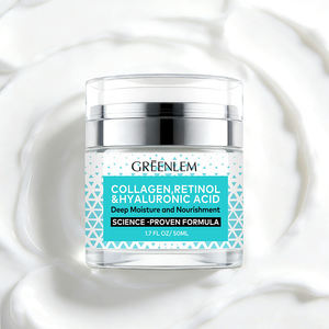 En stock Crème hydratante au collagène anti-âge pour le visage avec du rétinol et de l'acide hyaluronique. - Product Image 2