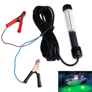 5M 16.4ft 12V - 24V 10.8W 0.9A Wit Groen Vis Lokken Trekken Finder Lamp Led Onderwater vissen Licht