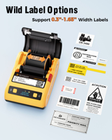 Imprimante à transfert thermique Detonger 1,5 pouce, imprimante d'étiquettes d'actifs, imprimante de codes QR, résistante aux UV, à l'abrasion, à l'eau et aux produits chimiques