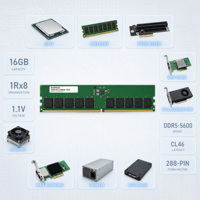 AD258353 RAM DDR5 16 Go 5600 ECC PC5-44800R 1.1V Non-bufferisée pour Terminal de Check-in de Bureau, Hall d'Accueil, Fourniture OEM