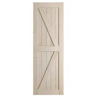 RheTech - Solid Pine Wood Sliding Barn Door, K-Frame
