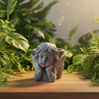 Pot de plantation en ciment écologique fait main sur mesure, prix d'usine, pour plantes succulentes, bonsaïs et fleurs, pour la maison
