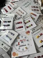 Uñas Postizas Francesas con Diseño de Almendras para Niñas de 3 a 12 Años, Hechas a Mano, Seguras, de Acrílico