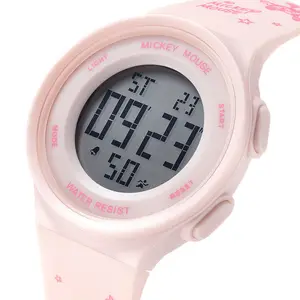 Relógio digital para crianças baidi, relógio digital de marca simples com cronógrafo, relógio esportivo, relógio de pulso à prova d' água, relógio eletrônico dos desenhos animados
