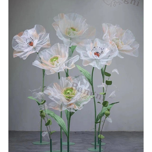 Flores Gigantes de Amapola de Organza de Seda Artificial, Color y Tamaño Personalizables, para Bodas Románticas, Día de la Madre, Navidad, Decoración del Hogar y Escaparates - Product Image 2