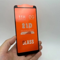 Protector de Pantalla de Vidrio Templado 21D con Pegamento Completo para Teléfonos Android e iOS