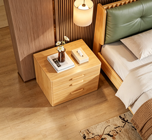 Modern Solid Wood <b>Storage</b> Cabinet 3 Drawers Scandinavian Design Living Room Furniture - Product Image 2