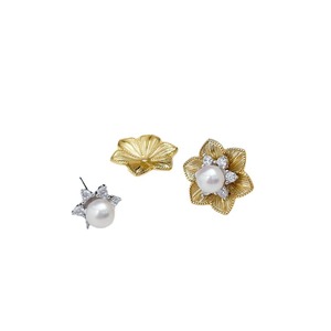 ถาดเปล่าสำหรับทำเครื่องประดับมุก DIY เงินแท้ S925 ยี่ห้อ WENCHI สำหรับมุกทรงกลมแบนขนาด 4-6 มม. รูปดอกไม้เล็ก รุ่น 11364 ผลิตในจีน - Product Image 5