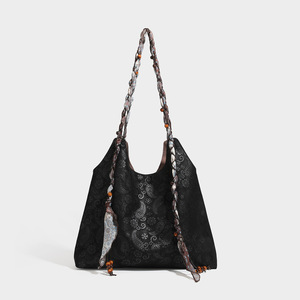 Factory Bohemian Women's Suede Tote <b>Bag</b> Chic Large Capacity Casual Shoulder <b>Bag</b> For women Private Label Vintage Tote <b>Bag</b> - Product Image 5