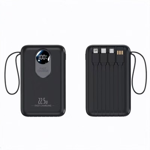 2025 Hot Sell Wholesale Promotional Gift Gadgets Portable Super 20000mAh PD22.5W Power Bank with Built-in Cables and Lanyard