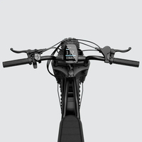 Vélo électrique Mokwheel Style Long Range Fat Tire 750W, cadre métallique, vitesse réglable via application, léger, style rétro, type cyclomoteur.