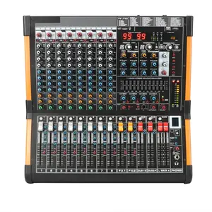 KS 8 High Quality Orange Side Panels Double 99 Effect 8 Channel Professional Audio Mixer Mixing Console