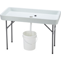 Table pliante en plastique HDPE populaire de 4 pieds Fill N Chill pour événements en plein air