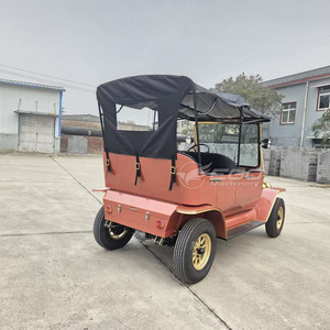 Newest Popular 5 Seats Chinese Electric Classic Car Orange Vintage Sightseeing Vehicle 4 <b>Wheels</b> Customized Size for Sale - Product Image 6