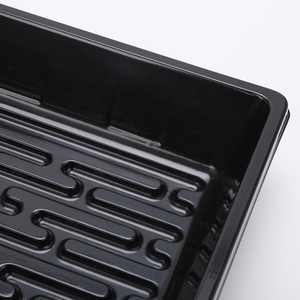 Plateaux plats 1020 microverts noirs sans BPA pour plantes de pépinière de jardin peu profonds et extra résistants avec et sans trous de drainage - Product Image 6