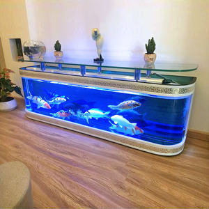 Meuble TV en verre durable Big Bend, support d'<span class=keywords><strong>aquarium</strong></span> pour salon avec compatibilité 220V - Product Image 2