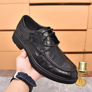 Chaussures en cuir pour hommes 2025, décontractées et élégantes, pour l'extérieur, marron et noir, pour les fêtes. - Product Image 2