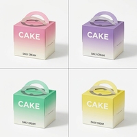 Boîte Cadeau Haut de Gamme à Poignée Dégradée, Emballage Premium pour Desserts, Personnalisable avec Logo pour Gâteaux, Pâtisseries et Bonbons – Offre Spéciale