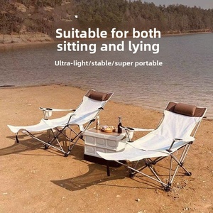 Sedia Pieghevole Portatile da Esterno con Telaio in Acciaio Leggero, Personalizzabile, per Picnic, Pesca, Spiaggia, Campeggio e Viaggi, Bianca - Product Image 5