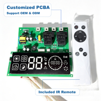 Termostato de Pantalla WIFI OEM, Controlador de Temperatura de Caldera Programable, Táctil, Doble Montaje, para Calefacción, Chimenea, Infrarrojos