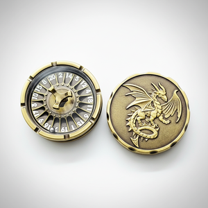 Rueda Giratoria Clásica de Metal EDC, Spinner de Dados con Puntero, Multicolor, Temática Navideña, Duradero, Feeron FEZZP Personalizado - Product Image 1