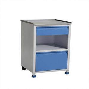 Armoire de chevet avec tiroirs bleus et étagère ouverte pour usage patientiel dans les milieux hospitaliers - Product Image 6