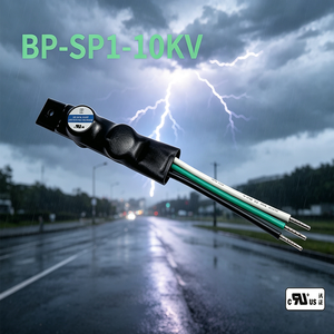 Parafoudre 10kV 10kA de marque BP-light, modèle BP-<span class=keywords><strong>SP1</strong></span>-10KV, avec bornier pour lampadaires LED, protection contre les surtensions de foudre, pour usine - Product Image 1