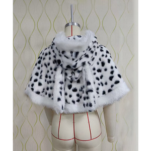 Halloween <span class=keywords><strong>Cruella</strong></span> Dalbican conejo manchado estampado <span class=keywords><strong>de</strong></span> leopardo chal adulto - Product Image 1
