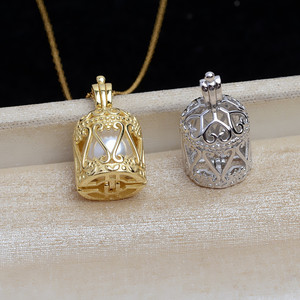 Colgante de Plata S925 con Forma de Jaula de Pájaro y Calabaza, No Poroso, Cuentas de 8mm y 10mm, Diadema Femenina, Accesorio para Manualidades, Colgantes Finos, Dijes 5100 - Product Image 5