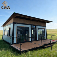 Maison mobile préfabriquée à deux chambres en bois, style tendance, prix de gros abordable, sur roues