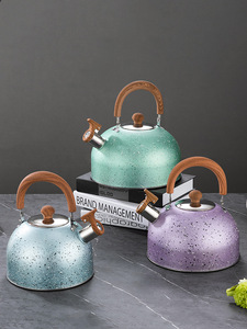 Bollitore <span class=keywords><strong>per</strong></span> Tè in Acciaio Inox, Teiera con Fischietto <span class=keywords><strong>per</strong></span> Acqua Bollente, <span class=keywords><strong>per</strong></span> Piano Cottura, con Manico Ergonomico - Product Image 1
