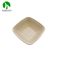 Contenants alimentaires jetables en bambou avec couvercle, qualité alimentaire, 350 ml/500 ml, micro-ondables, petits contenants