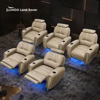 Ensemble de cinéma audiovisuel de luxe léger haut de gamme canapé de cinéma maison pour Villa siège de visualisation en cuir électrique avec remplissage en éponge