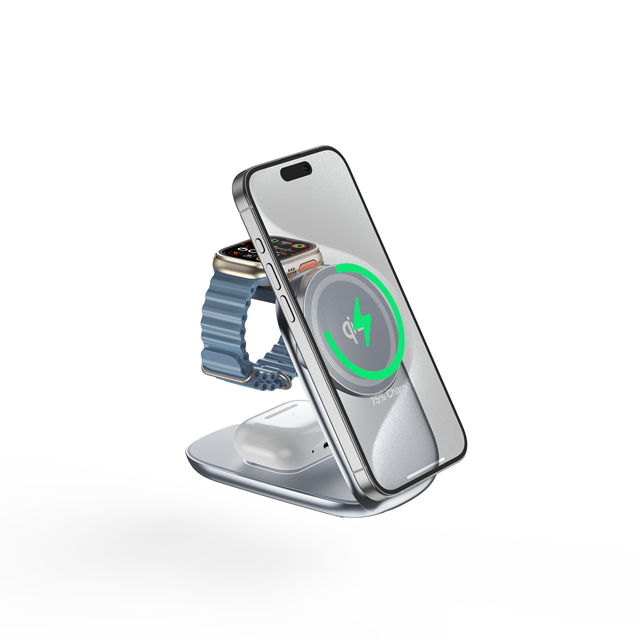 New Qi2 3 in 1 Wireless Charger Multifunctional Portable Travel Magnetic Wireless Charger Station